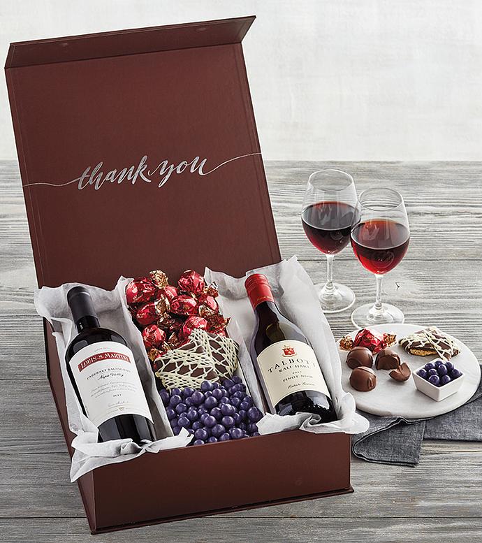 Vintner's Choice Deluxe Thank You Gift with Wine