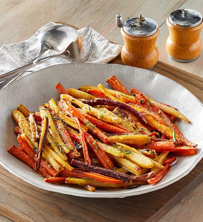 Rainbow Carrots with Lemon Butter Sauce