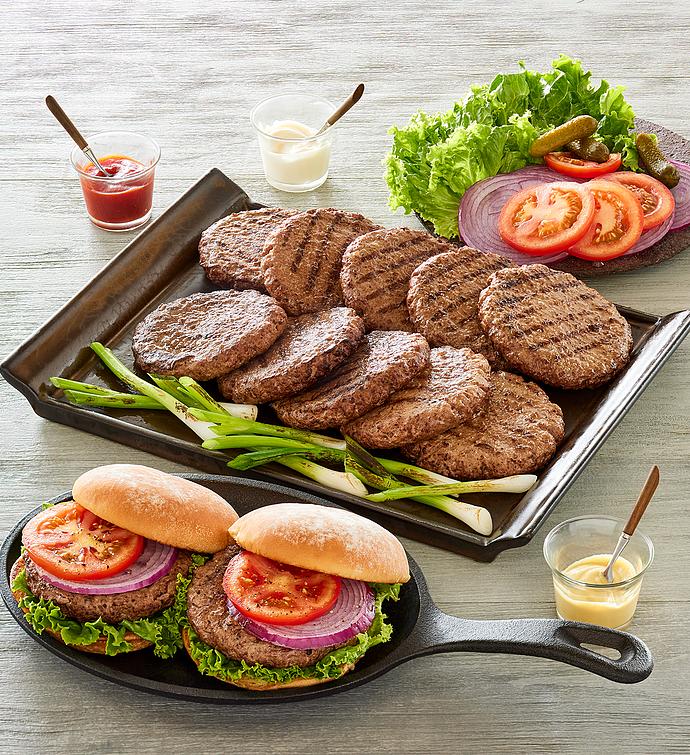 Grass Fed Ground Beef Burgers Twelve 5 Ounce