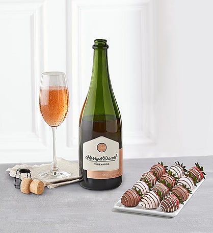 Birthday Dipped Berries and Sparkling Rose
