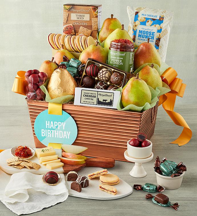 “Happy Birthday” Deluxe Favorites Gift Basket