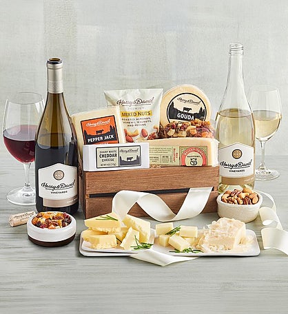 Gourmet Cheese Gift with Wine