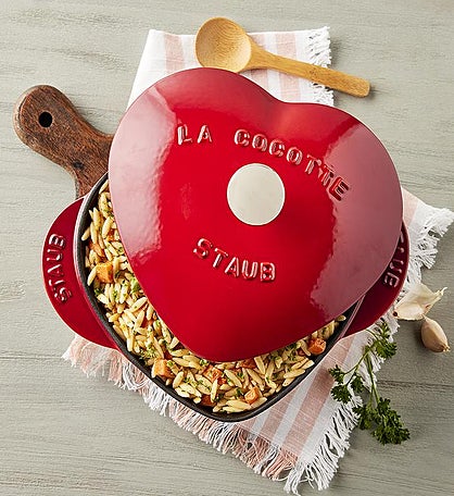 Staub® Enamel Cast Iron Heart Dutch Oven - 1.75 qt