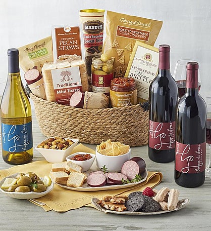 Lucca & Sons™ Deluxe Wine Lover's Gift Basket