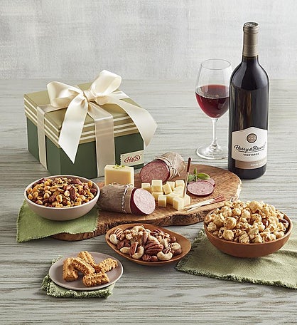 Snack Lovers Gift Box with Wine