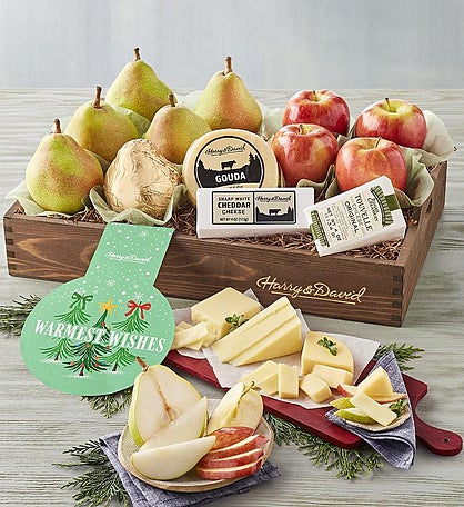 Holiday Apples, Pears, and Cheese Gift