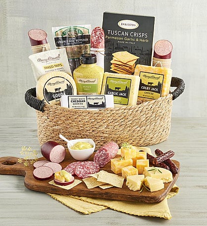 Deluxe Meat and Cheese Gift Basket