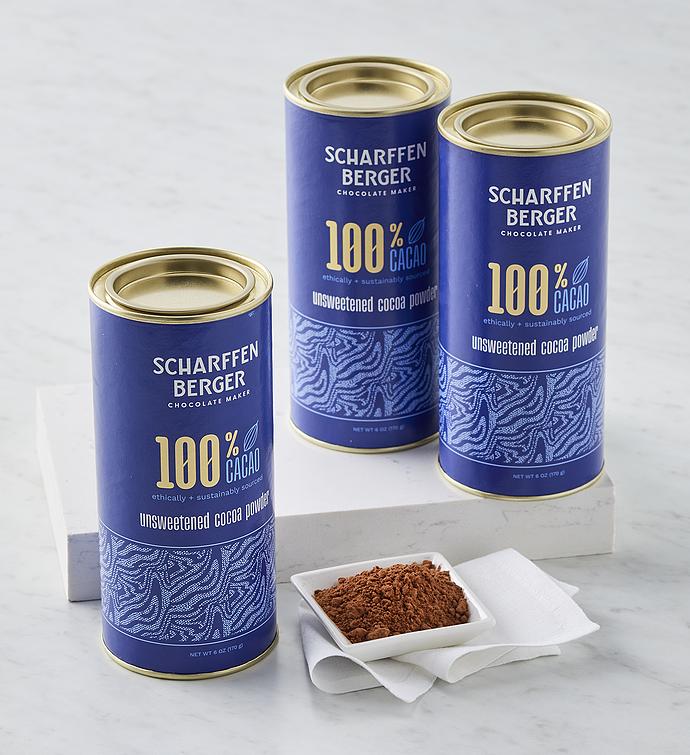 Scharffen Berger® 100% Cacao Unsweetened Cocoa Powder 3 Pack