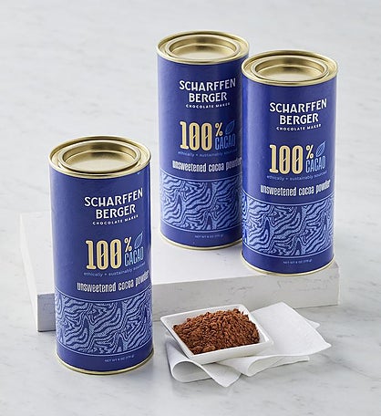 Scharffen Berger® 100% Cacao Unsweetened Cocoa Powder - 3 Pack