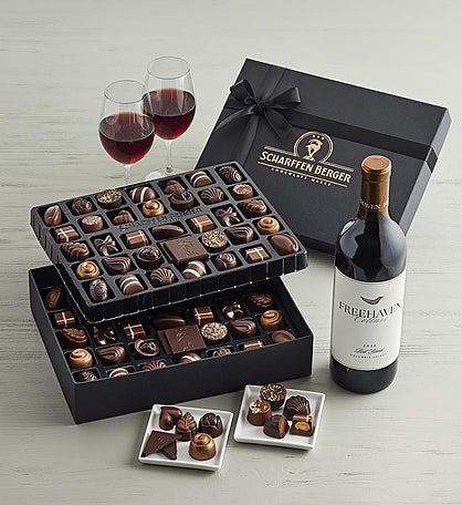 Scharffen Berger® Chocolatier's Collection - 72 Piece with Freehaven Cellars™ Red Wine Blend