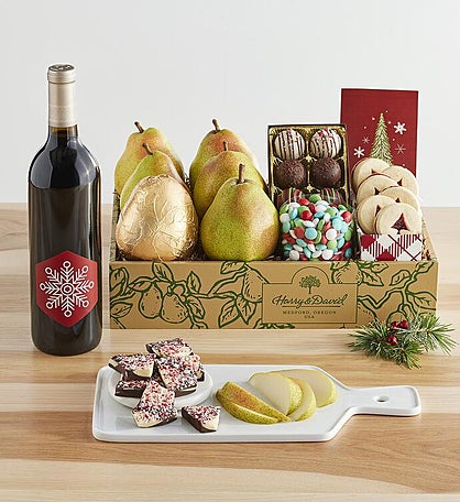 Deluxe Christmas Gift Box with Wine