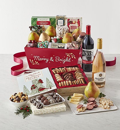 Supreme Christmas Gift Basket with Wine