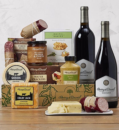 Meat, Cheese, and Wine Gift Box