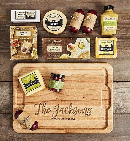 Grand Meat and Cheese Gift Box with Personalized Cutting Board