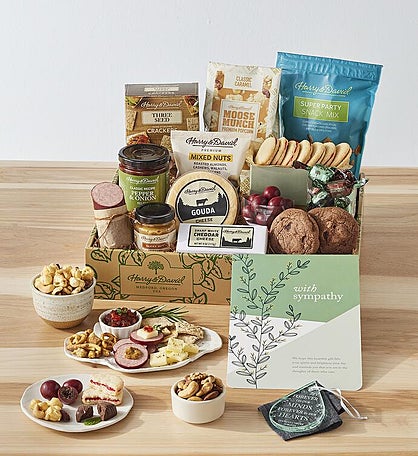 Sympathy Snack Gift Box with Personalized Teardrop Ornament