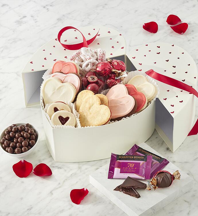 Heart-Shaped Gift Box of Treats