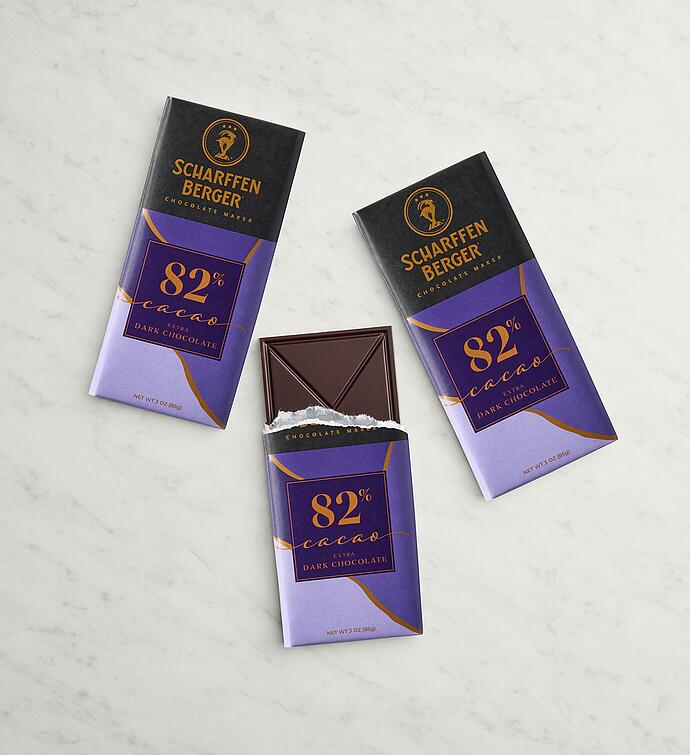 Scharffen Berger® 82% Cacao Extra Dark Chocolate Bars 3 Pack
