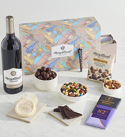 Toast-Worthy Treats Gift Box with Wine