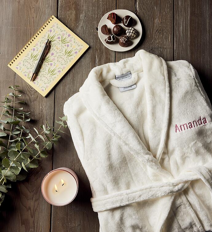 Personalized Robe with Self Care Gift Box
