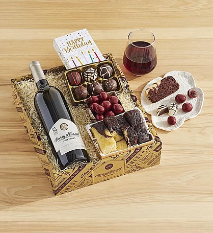 Birthday Red Wine Box with Light Merlot