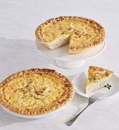 Triple Cheese and Caramelized Onion Quiche Duo