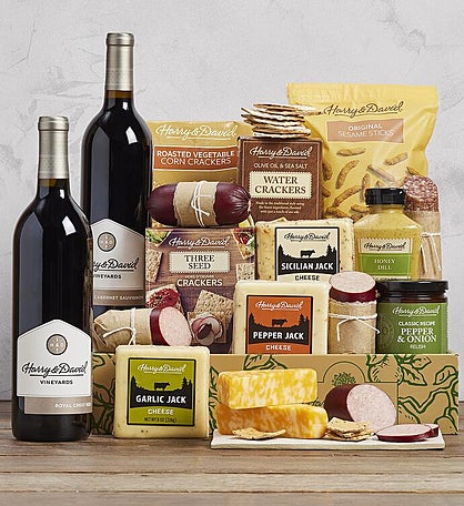 Ultimate Meat and Cheese Gift with Wine
