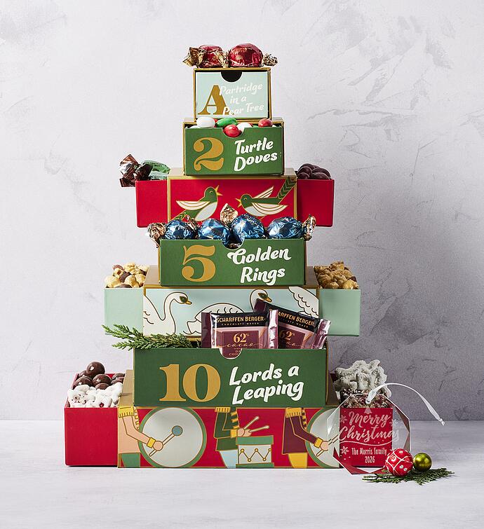 12 Days of Christmas Tower with Personalized Ornament