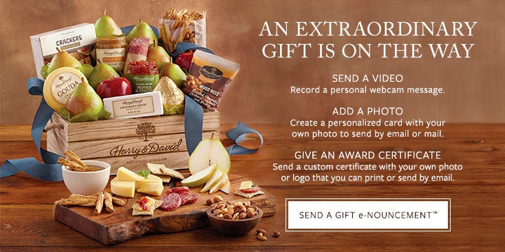 Send A Personalized Gift Card Gift Announcement Harry David