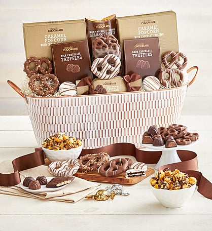 Simply Chocolate® Snacking Favorites Basket-Supreme