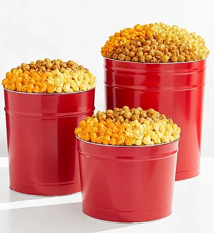 Simply Red 6 1/2-Gallon 3-Flavor Popcorn Tin