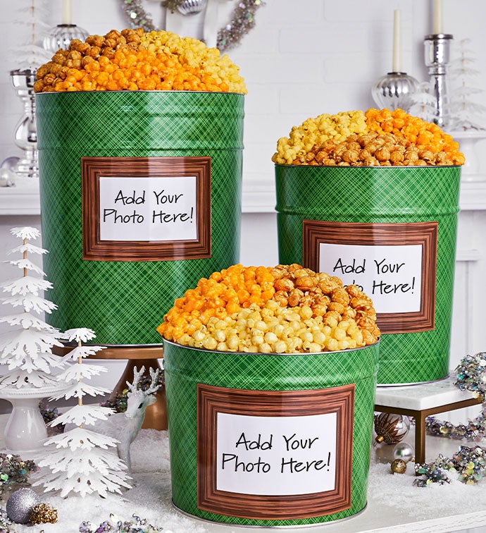 Framed For The Holidays Popcorn Tins