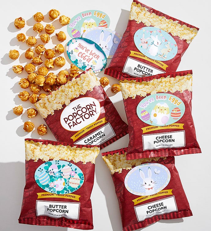 Easter Egg Hunt Gift 25 Foil Bags With Stickers