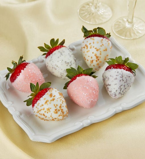 Champagne Chocolate-Covered Strawberries – 6 Count | Harry & David