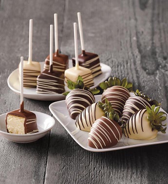 Chocolate Ered Strawberries And Cheesecake Pops Snipeimage