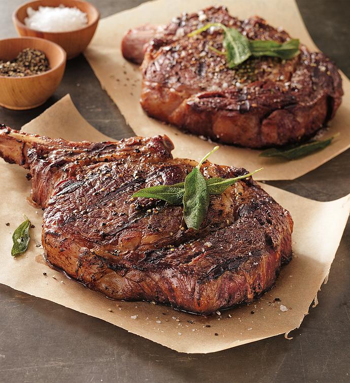 USDA Prime Bone In Ribeye Steak   Two 16 Ounce