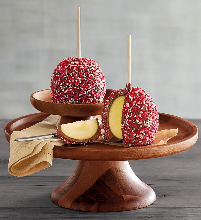 Belgian Chocolate Dipped Caramel Apples   Pink Decorations