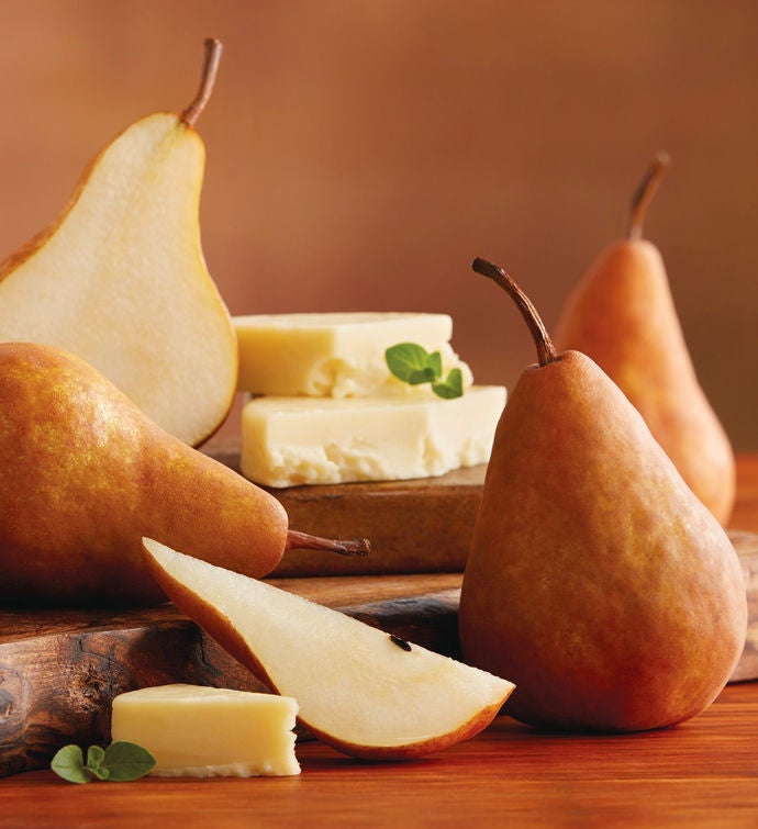 Bosc Pears and Barron County Co. Havarti Cheese