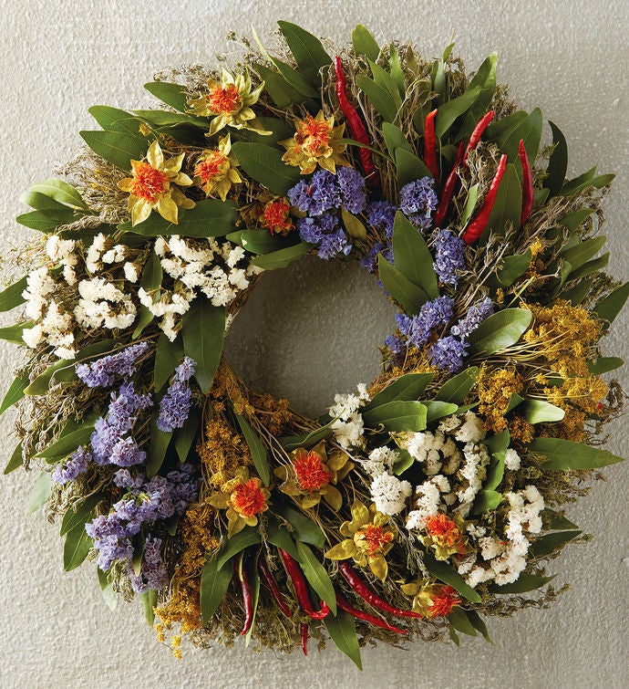 Herb and Statice Wreath