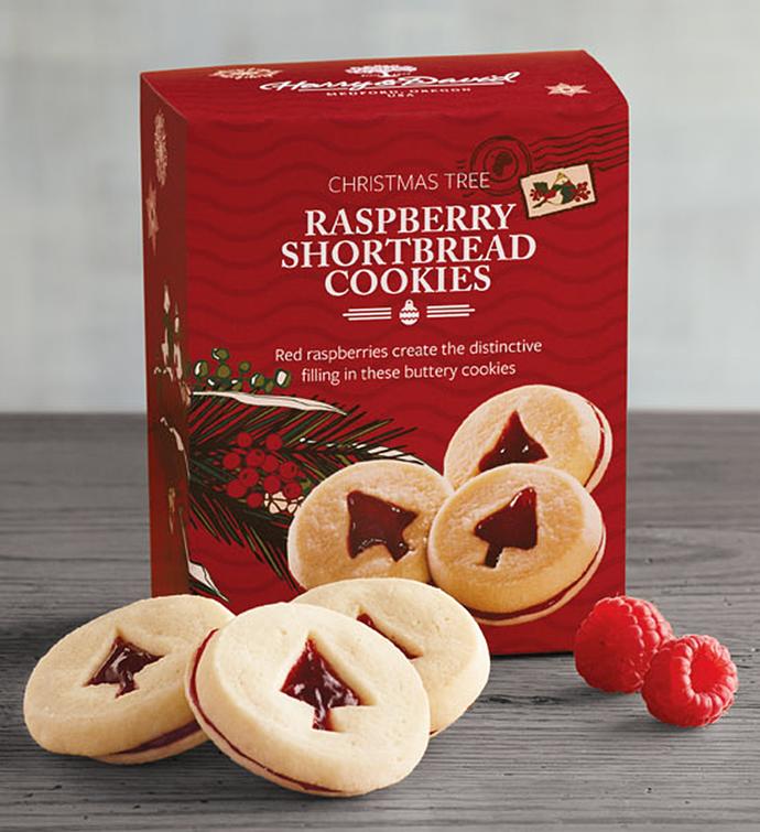 Christmas Tree Raspberry Shortbread Cookies Harry & David