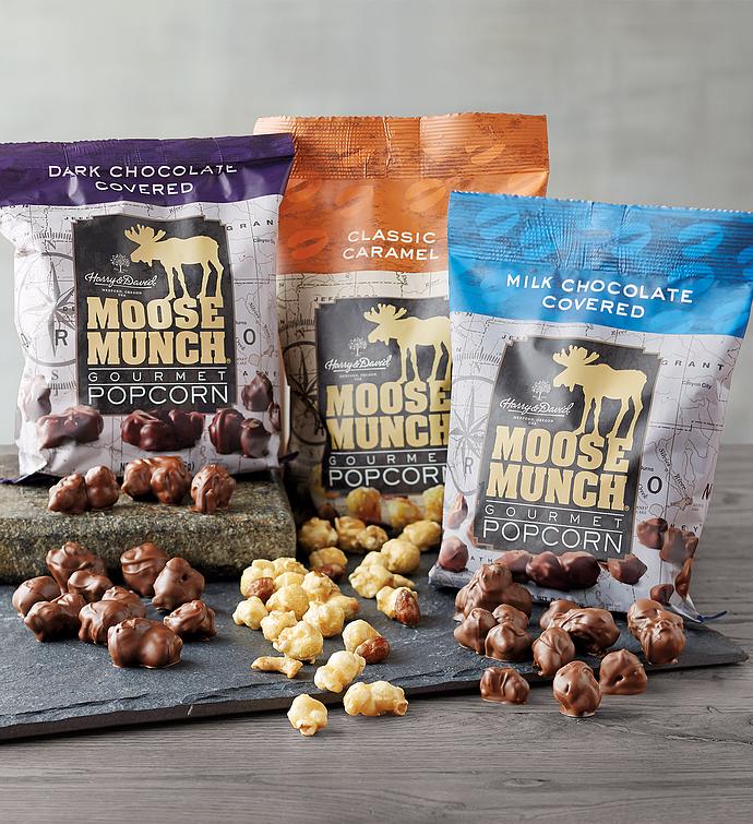 Moose Munch Premium Popcorn Snack Trio