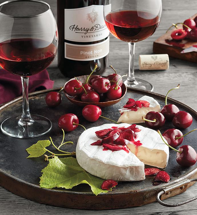 Plump Sweet Cherries, Brie, and Harry & David&trade; Pinot Noir