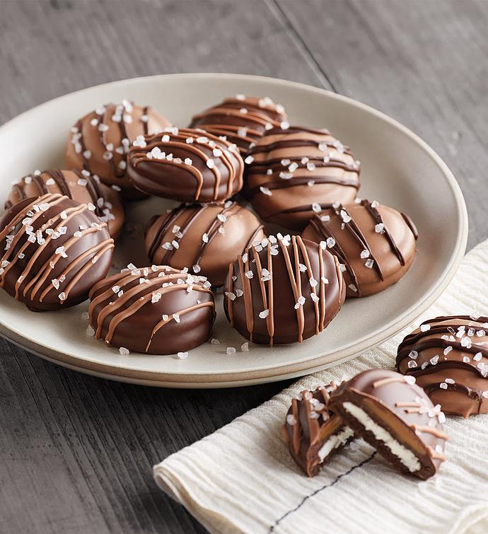 Belgian Chocolate Salted Caramel Cookies