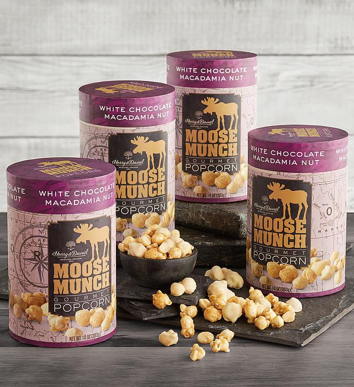 4 Pack Limited Edition Moose Munch&#174; Premium Popcorn   White Chocolate Macadamia Nut