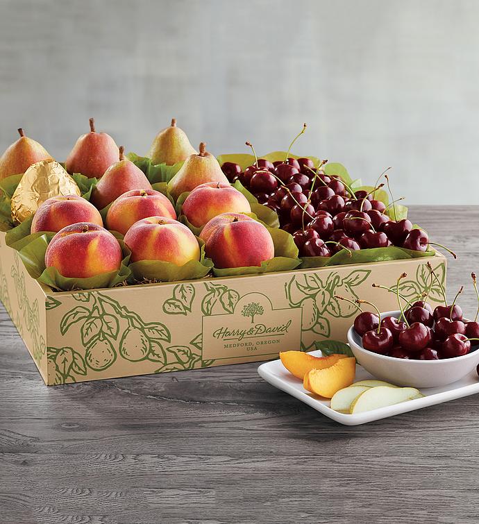 Premium Pears, Oregold® Peaches, and Plump Sweet Cherries