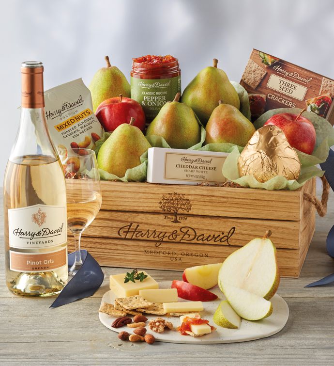 New Years Signature Gift Basket with Wine