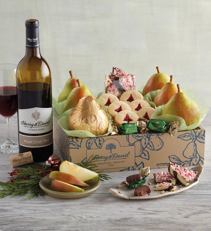 Christmas Gift Box with Wine