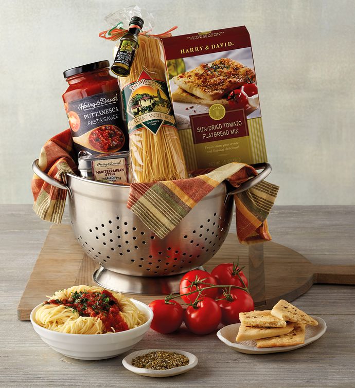 Pasta gift store basket