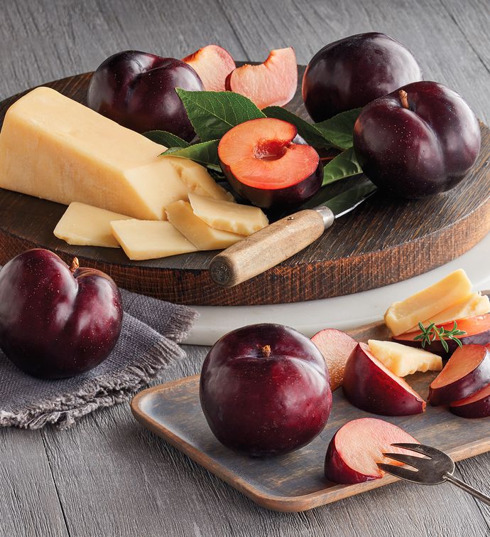 Plums and Beehive Cheese Co. Promontory Cheese