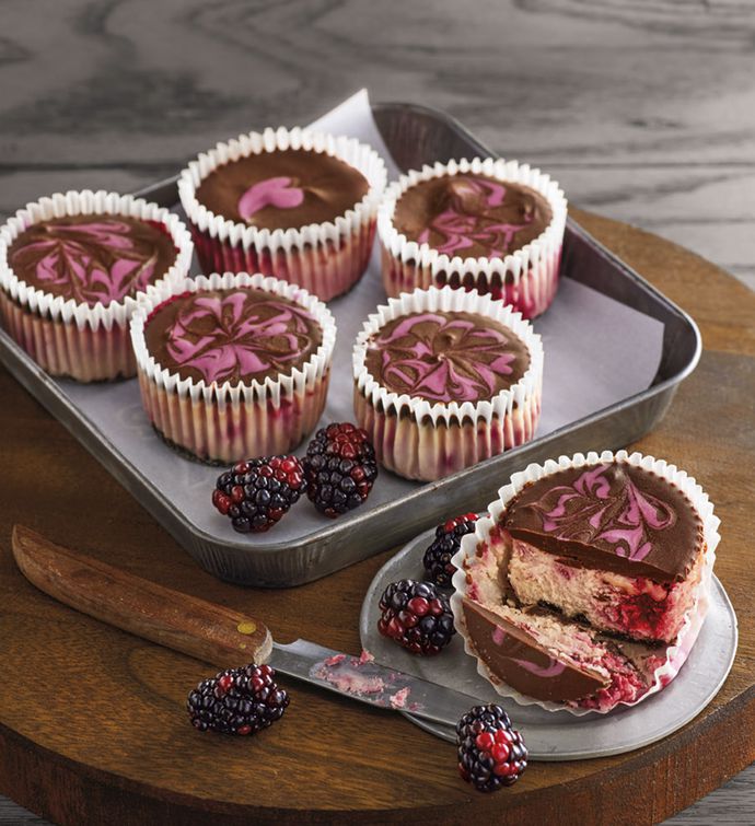 Marionberry Chocolate Cheesecake Cupcakes