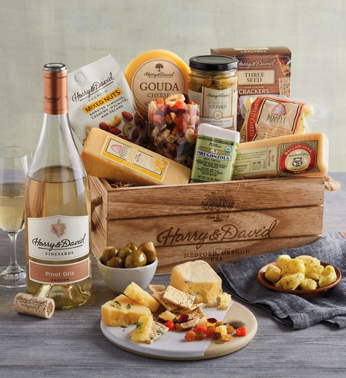 Deluxe Cheese Crate with Wine